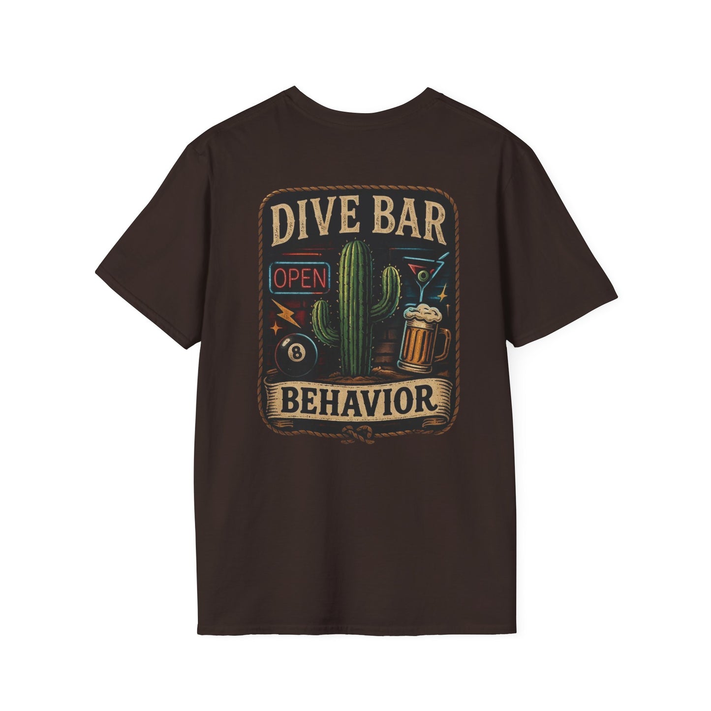 Dive Bar Behavior T-Shirt — Vintage Cactus Bar Graphic Tee