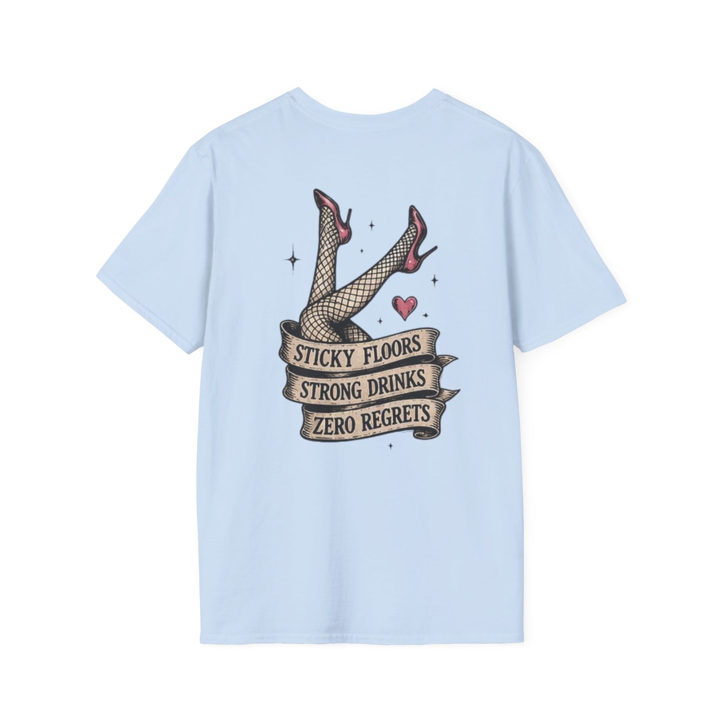 Vintage Cactus T-Shirt — “Sticky Floors, Strong Drinks, Zero Regrets” Retro Pinup Tee