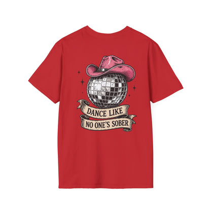 Dance Like No One's Sober T-Shirt — Disco Cactus Cowboy Graphic Tee