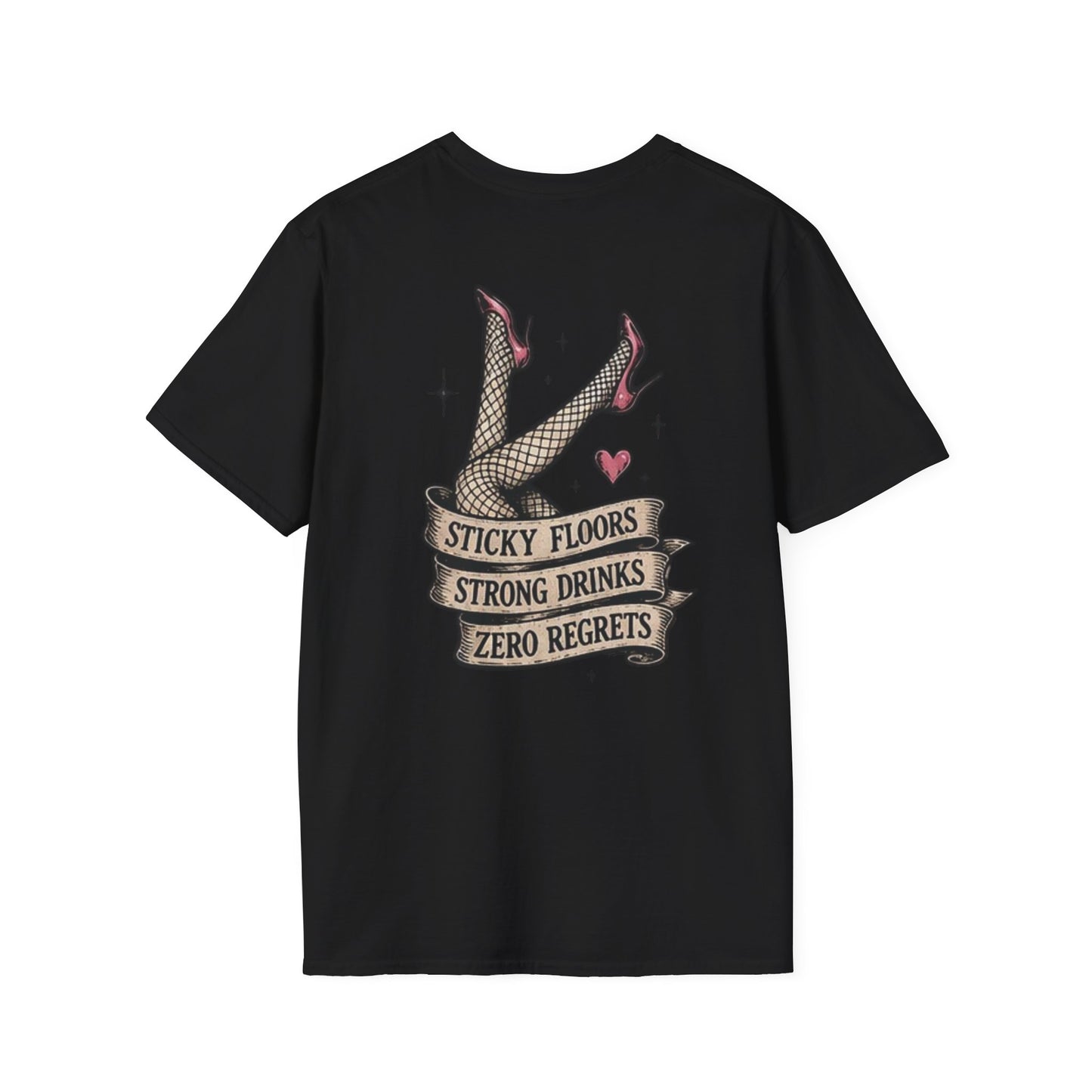 Vintage Cactus T-Shirt — “Sticky Floors, Strong Drinks, Zero Regrets” Retro Pinup Tee