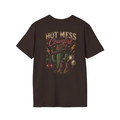 Hot Mess Cowgirl T-Shirt — Vintage Cactus Western Graphic Tee