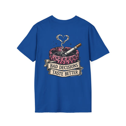 Bad Decisions Taste Better T-Shirt — Vintage Cactus Ashtray Graphic Tee