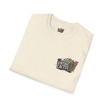 Vintage Pinup T-Shirt — "Shots First, Questions Later" Graphic Tee