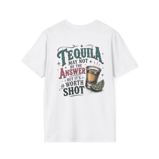 Tequila Worth a Shot T-Shirt — Vintage Cactus Bar Graphic Tee