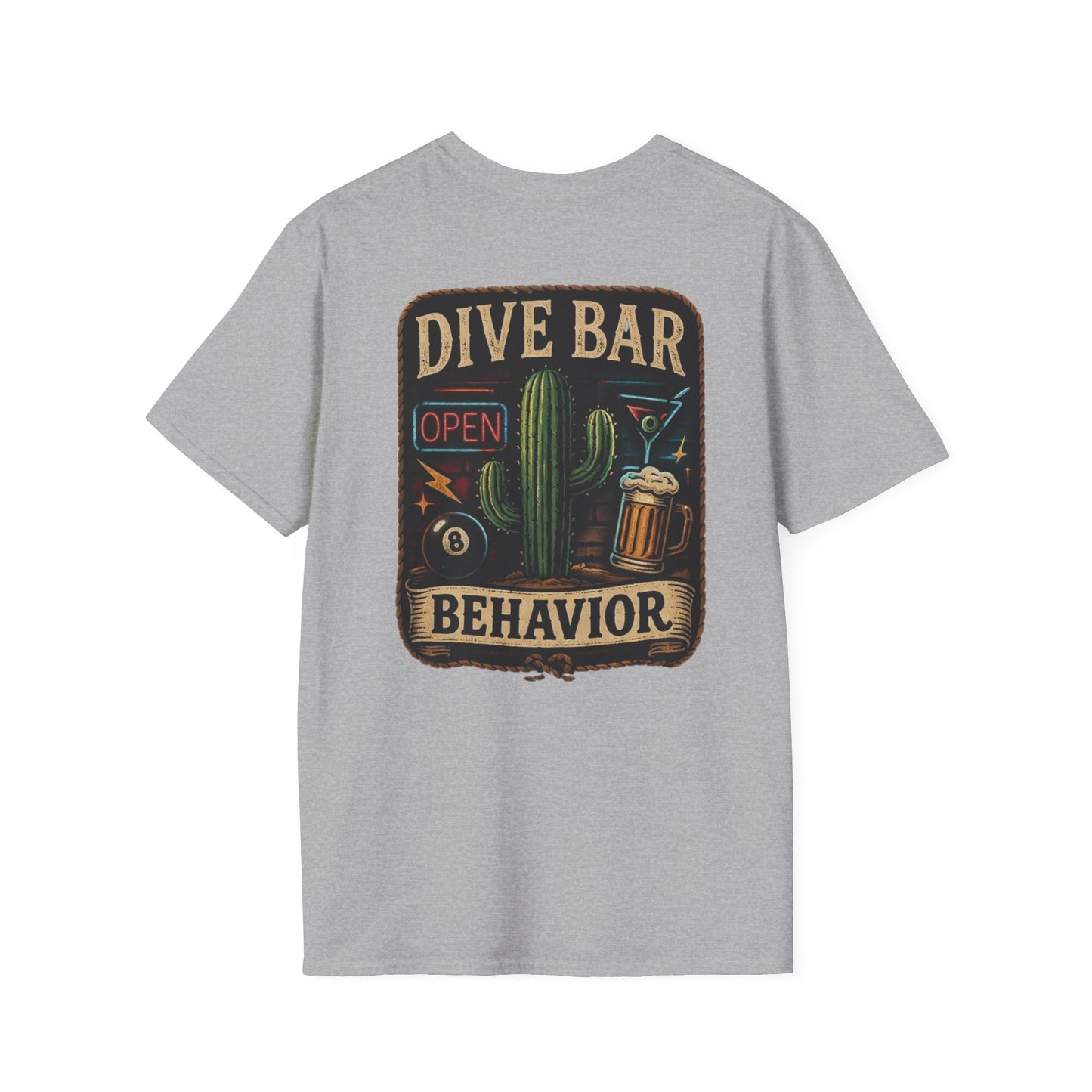 Dive Bar Behavior T-Shirt — Vintage Cactus Bar Graphic Tee
