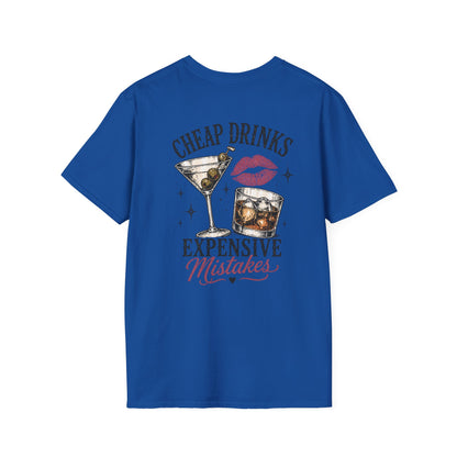 Vintage Cactus "Cheap Drinks, Expensive Mistakes" T-Shirt