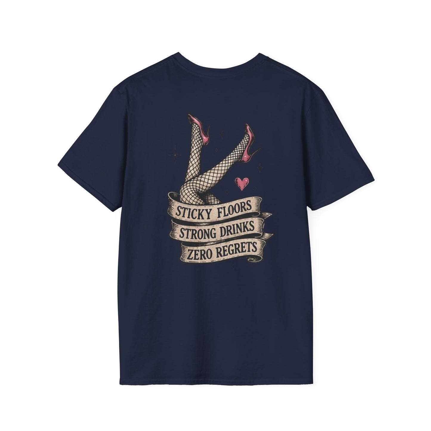 Vintage Cactus T-Shirt — “Sticky Floors, Strong Drinks, Zero Regrets” Retro Pinup Tee