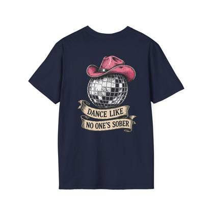Dance Like No One's Sober T-Shirt — Disco Cactus Cowboy Graphic Tee