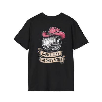 Dance Like No One's Sober T-Shirt — Disco Cactus Cowboy Graphic Tee