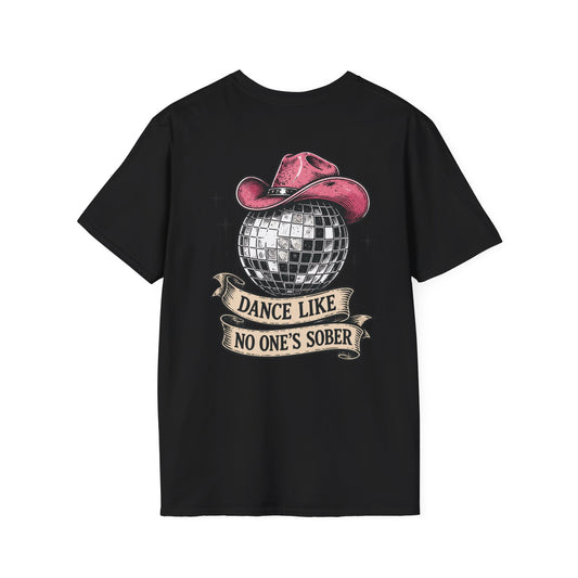 Dance Like No One's Sober T-Shirt — Disco Cactus Cowboy Graphic Tee