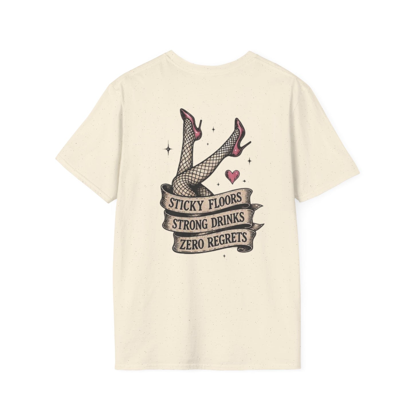 Vintage Cactus T-Shirt — “Sticky Floors, Strong Drinks, Zero Regrets” Retro Pinup Tee