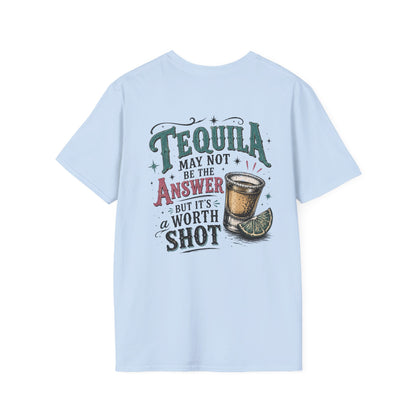 Tequila Worth a Shot T-Shirt — Vintage Cactus Bar Graphic Tee