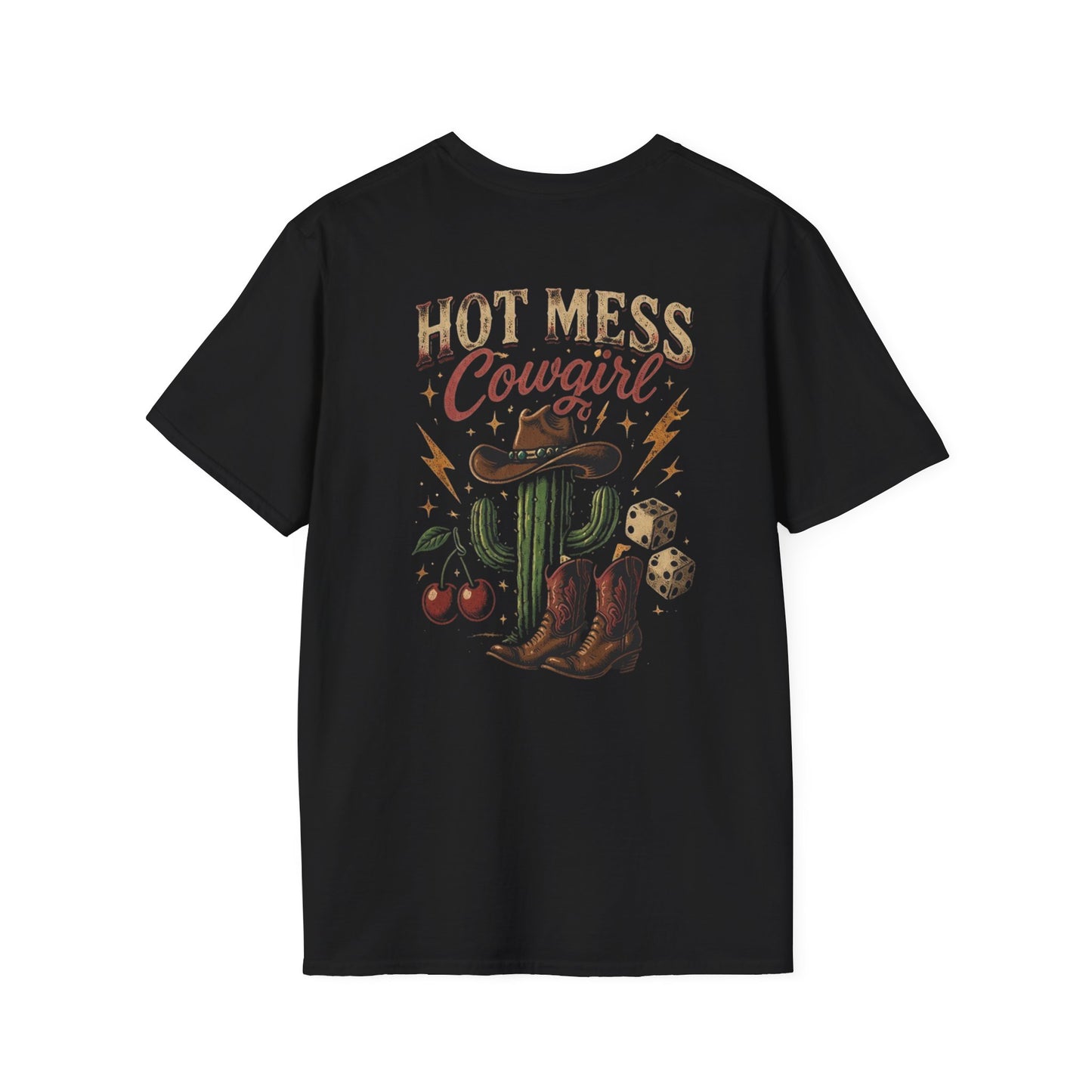 Hot Mess Cowgirl T-Shirt — Vintage Cactus Western Graphic Tee