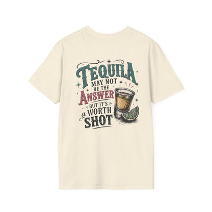 Tequila Worth a Shot T-Shirt — Vintage Cactus Bar Graphic Tee