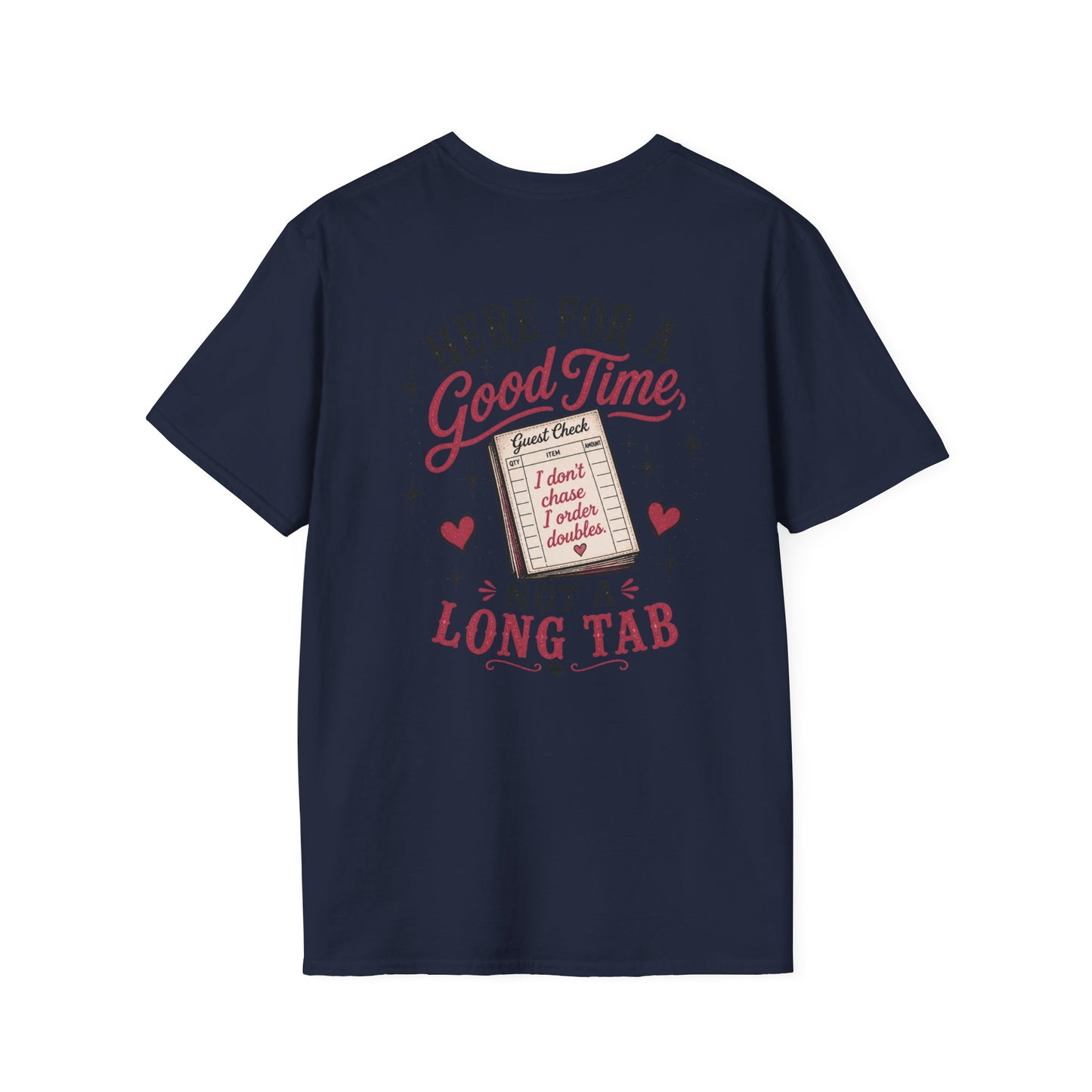 Graphic T-Shirt — “Here for a Good Time, Not a Long Tab” Retro Cactus Design