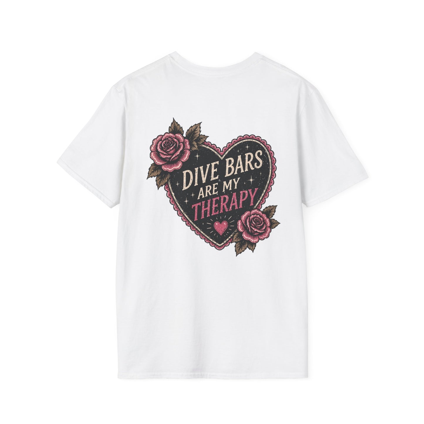 Dive Bars Are My Therapy T-Shirt — Vintage Heart & Rose Graphic