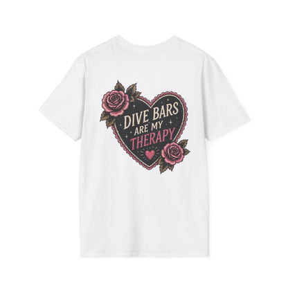 Dive Bars Are My Therapy T-Shirt — Vintage Heart & Rose Graphic