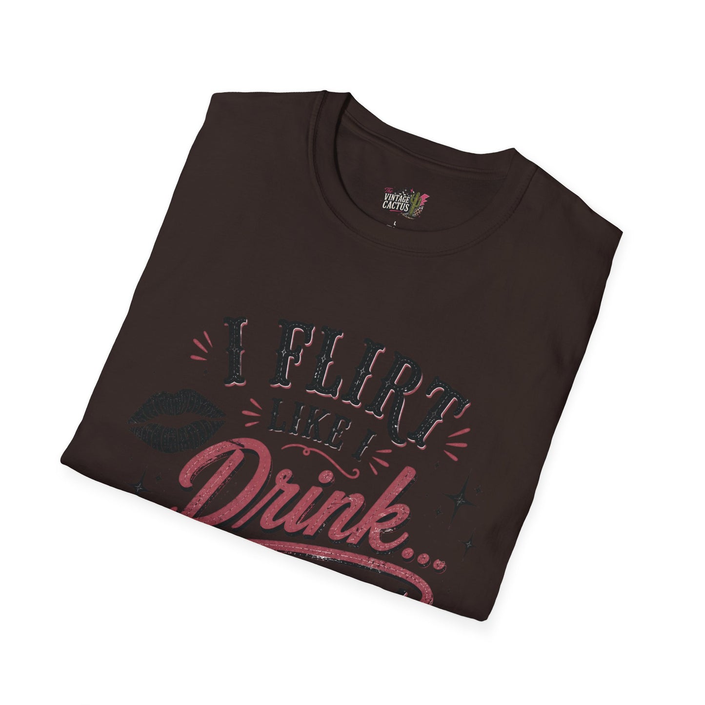 Flirty Leopard “I Flirt Like I Drink…Aggressively” T-Shirt