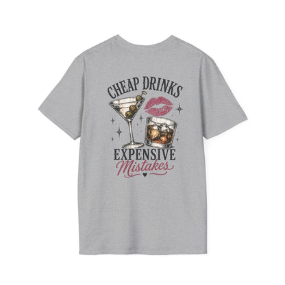 Vintage Cactus "Cheap Drinks, Expensive Mistakes" T-Shirt