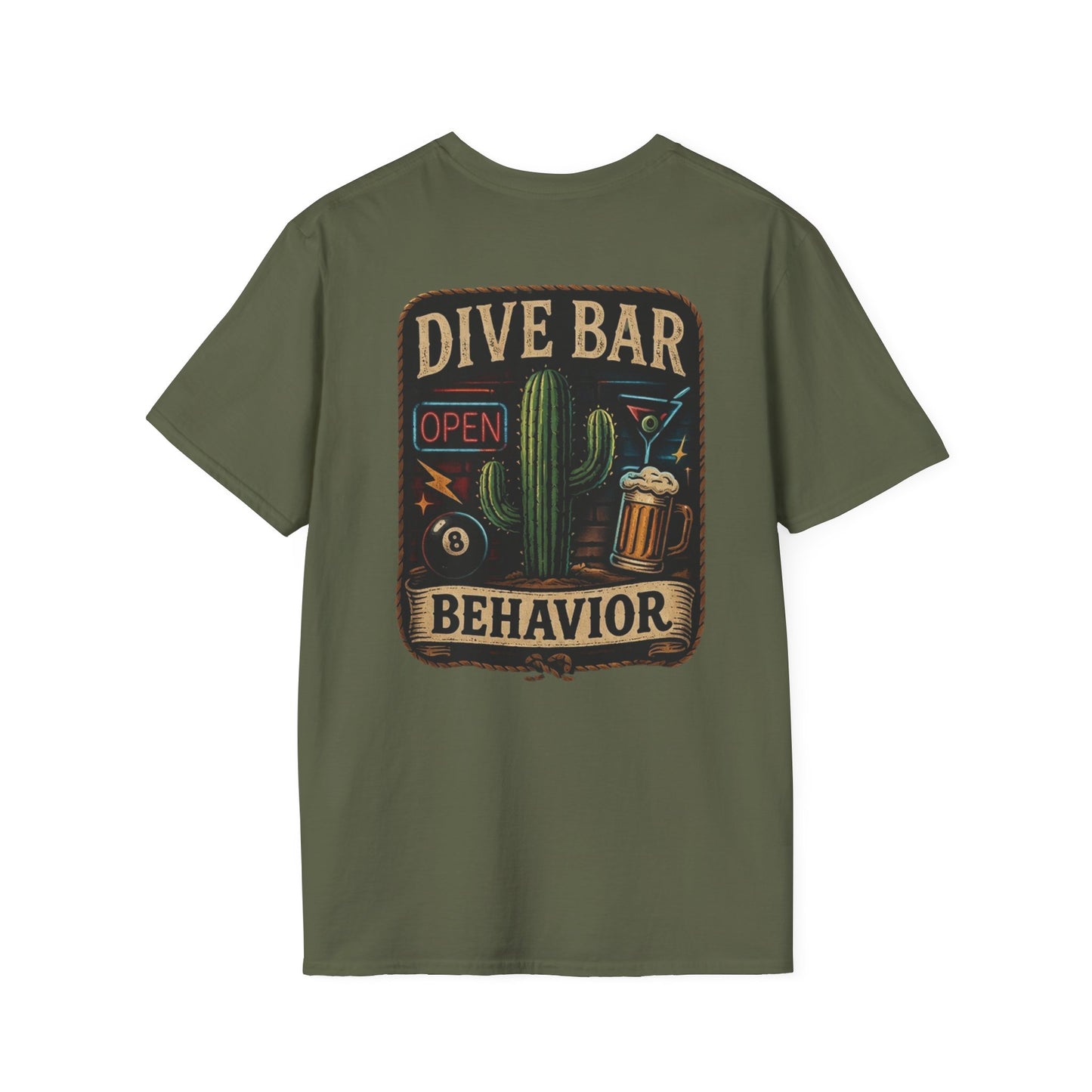 Dive Bar Behavior T-Shirt — Vintage Cactus Bar Graphic Tee