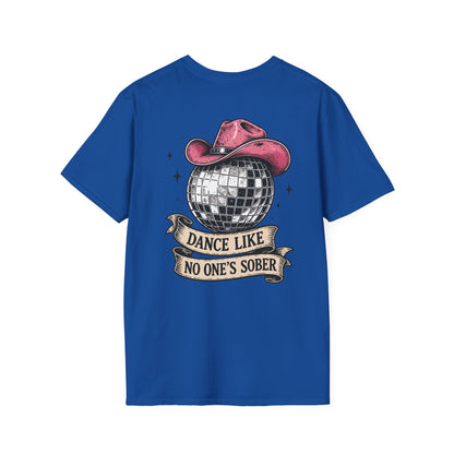 Dance Like No One's Sober T-Shirt — Disco Cactus Cowboy Graphic Tee