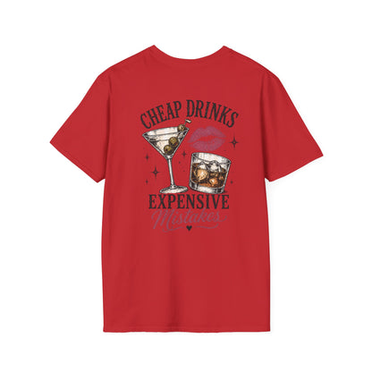 Vintage Cactus "Cheap Drinks, Expensive Mistakes" T-Shirt