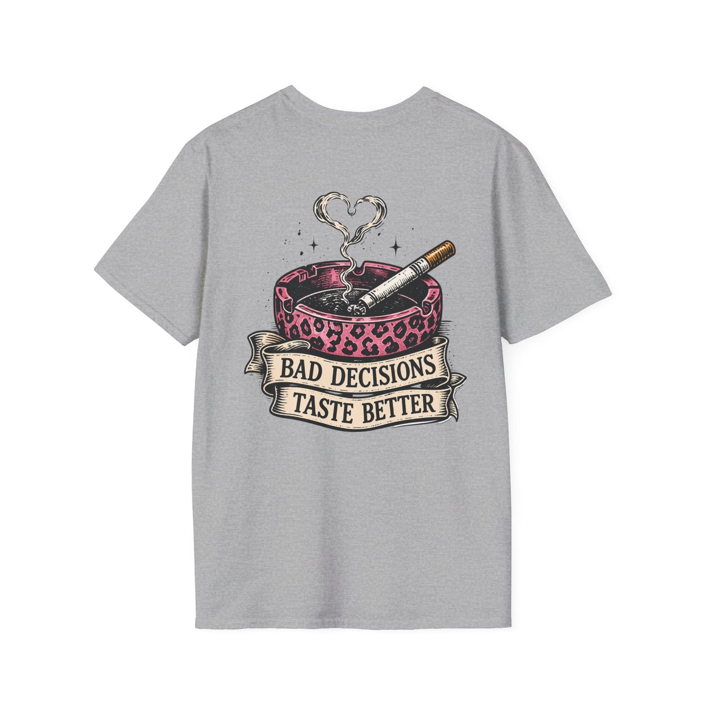 Bad Decisions Taste Better T-Shirt — Vintage Cactus Ashtray Graphic Tee
