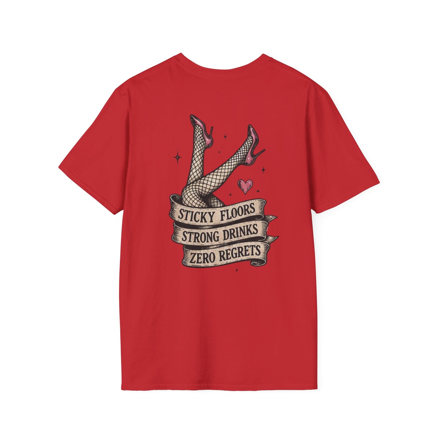 Vintage Cactus T-Shirt — “Sticky Floors, Strong Drinks, Zero Regrets” Retro Pinup Tee