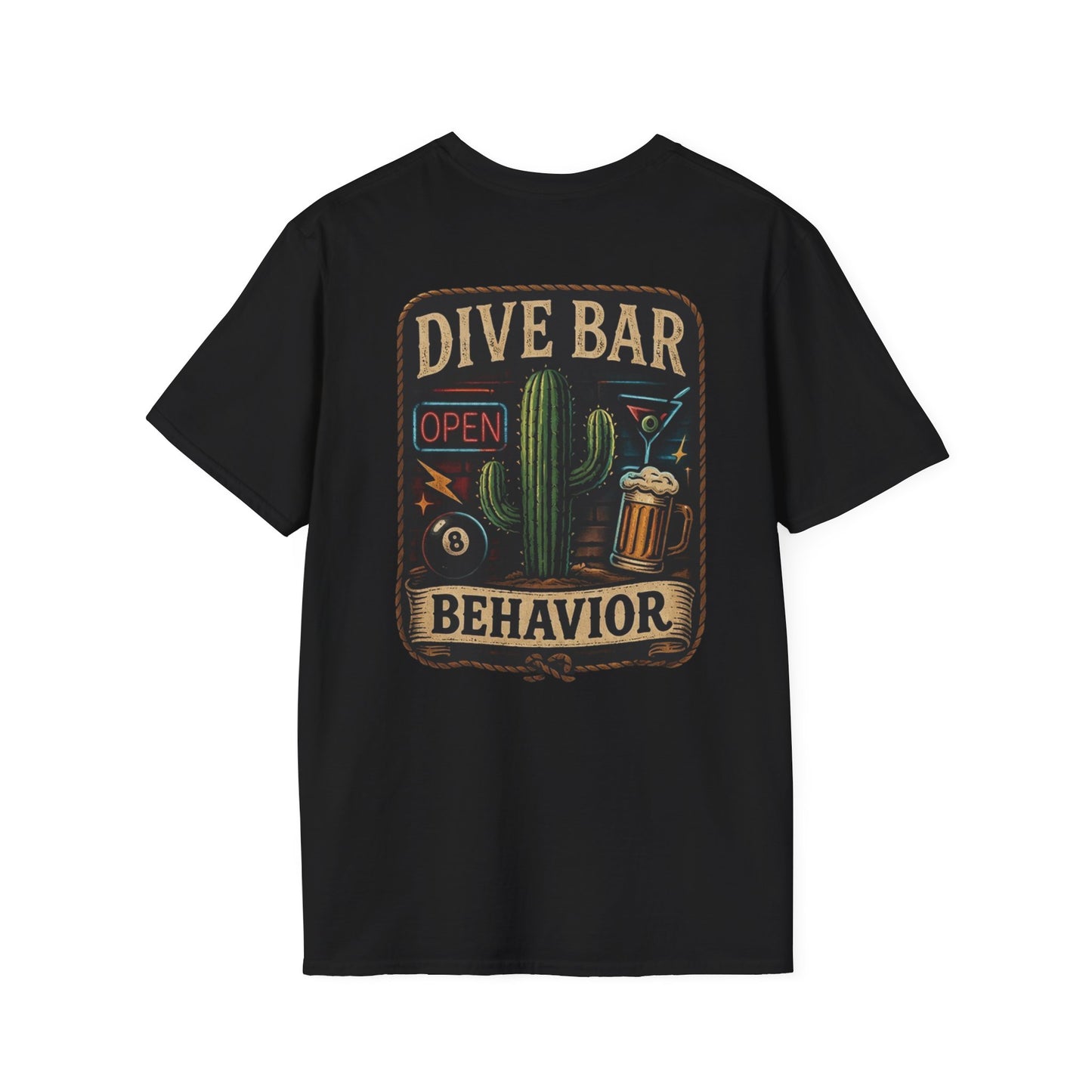 Dive Bar Behavior T-Shirt — Vintage Cactus Bar Graphic Tee