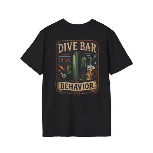 Dive Bar Behavior T-Shirt — Vintage Cactus Bar Graphic Tee