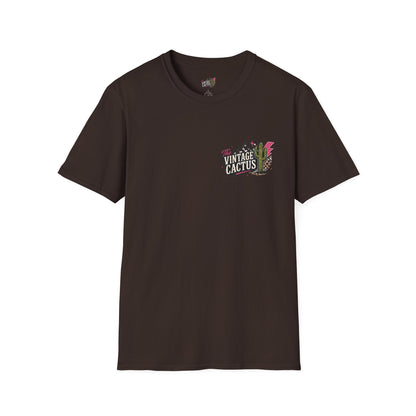 Vintage Cactus T-Shirt — “Sticky Floors, Strong Drinks, Zero Regrets” Retro Pinup Tee