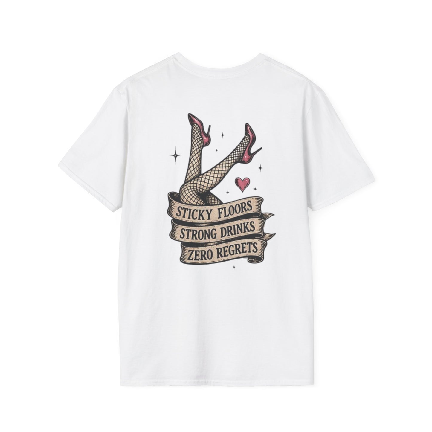 Vintage Cactus T-Shirt — “Sticky Floors, Strong Drinks, Zero Regrets” Retro Pinup Tee