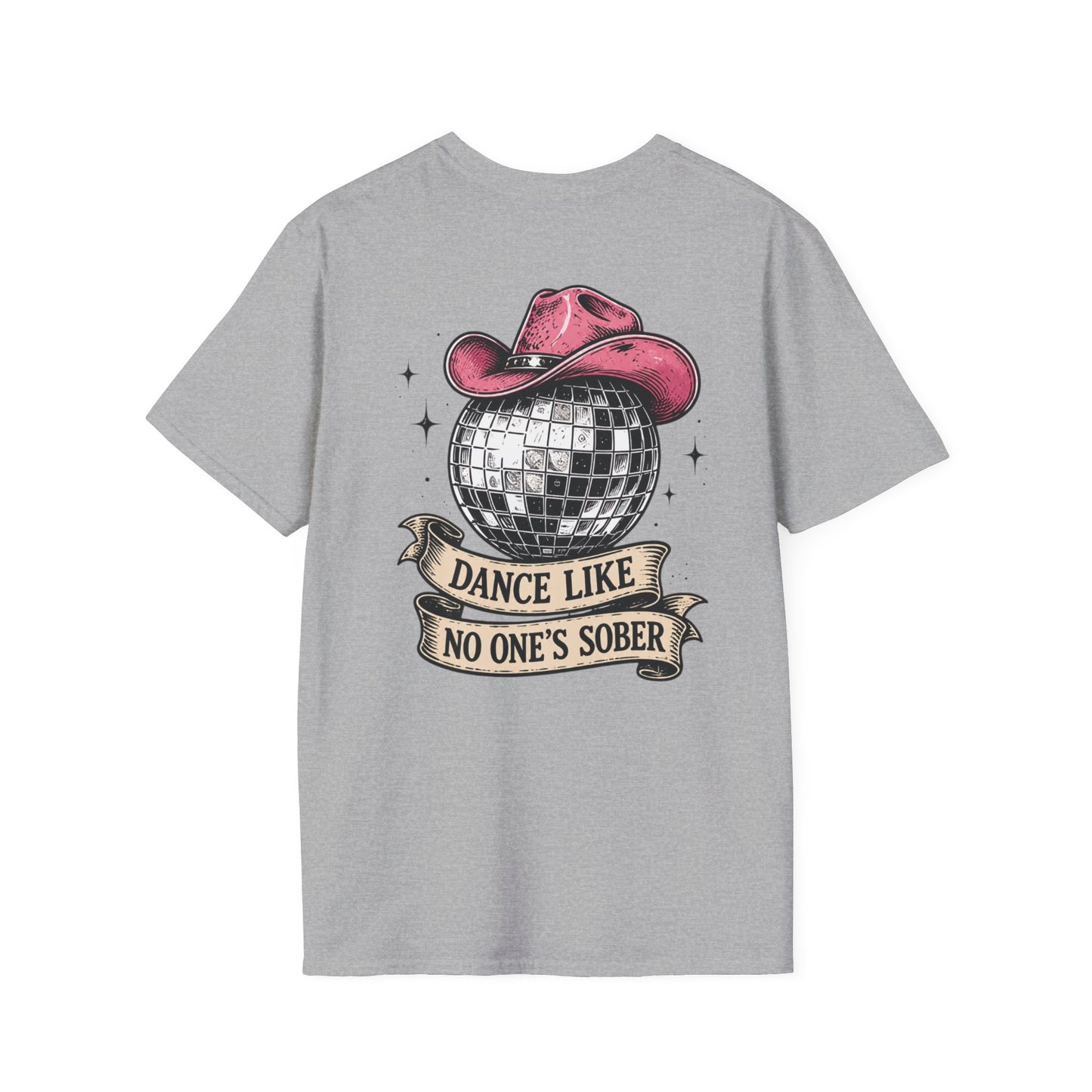 Dance Like No One's Sober T-Shirt — Disco Cactus Cowboy Graphic Tee
