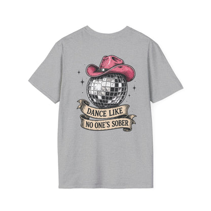 Dance Like No One's Sober T-Shirt — Disco Cactus Cowboy Graphic Tee