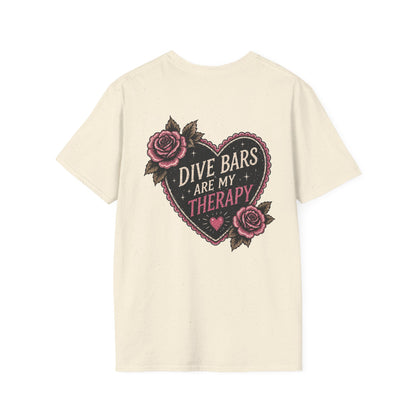 Dive Bars Are My Therapy T-Shirt — Vintage Heart & Rose Graphic