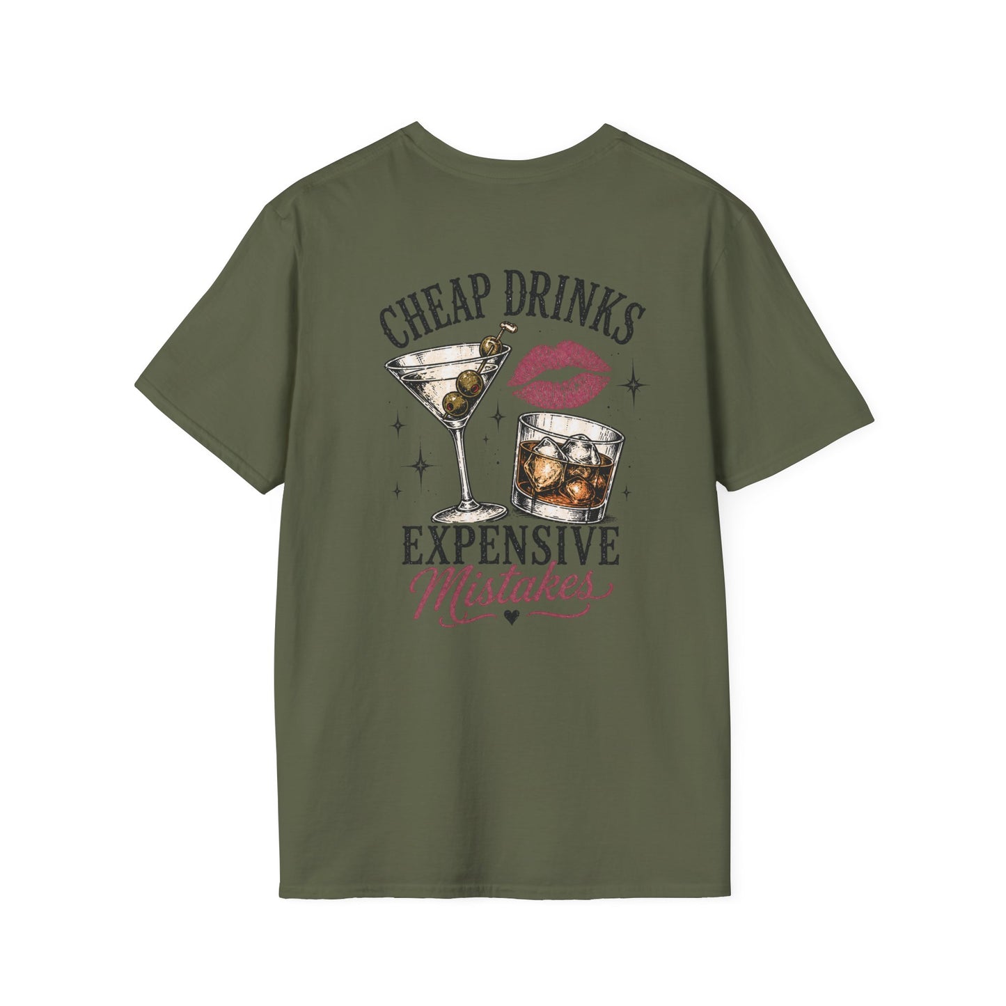 Vintage Cactus "Cheap Drinks, Expensive Mistakes" T-Shirt