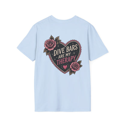 Dive Bars Are My Therapy T-Shirt — Vintage Heart & Rose Graphic