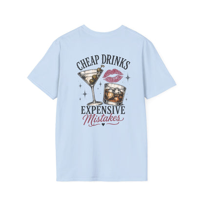 Vintage Cactus "Cheap Drinks, Expensive Mistakes" T-Shirt