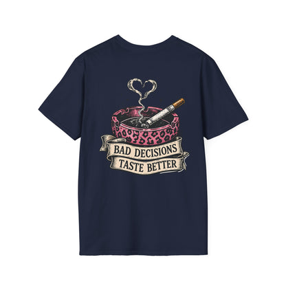 Bad Decisions Taste Better T-Shirt — Vintage Cactus Ashtray Graphic Tee