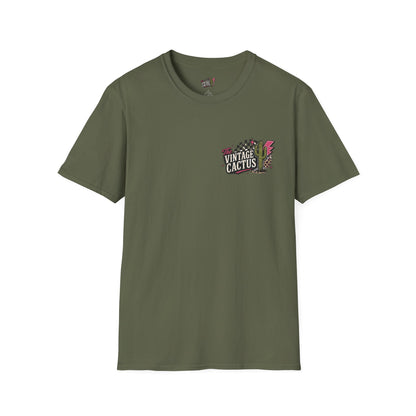 Tequila Made Me Do It T-Shirt — Vintage Cactus Shot Glass Graphic