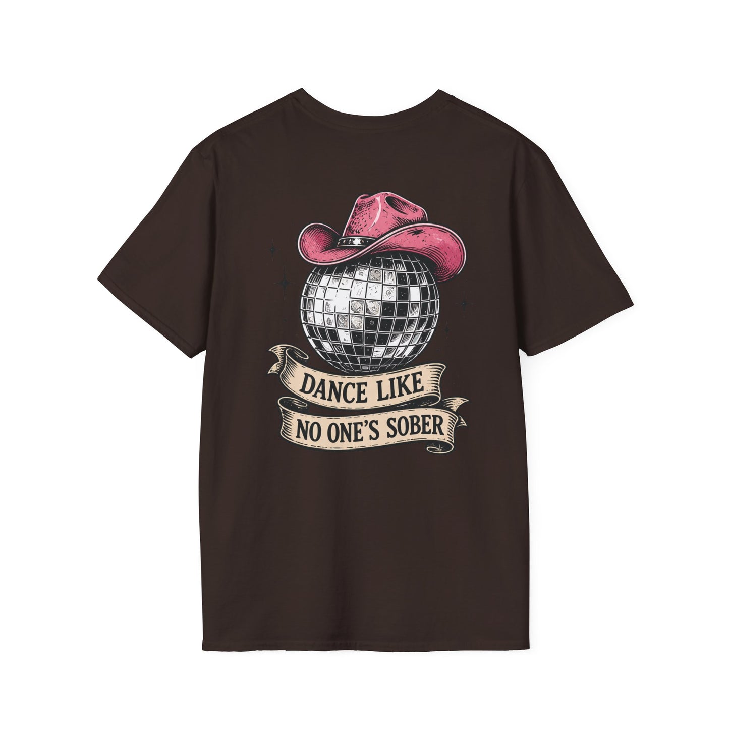 Dance Like No One's Sober T-Shirt — Disco Cactus Cowboy Graphic Tee