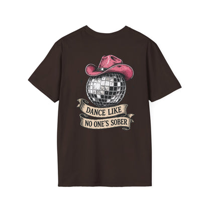Dance Like No One's Sober T-Shirt — Disco Cactus Cowboy Graphic Tee