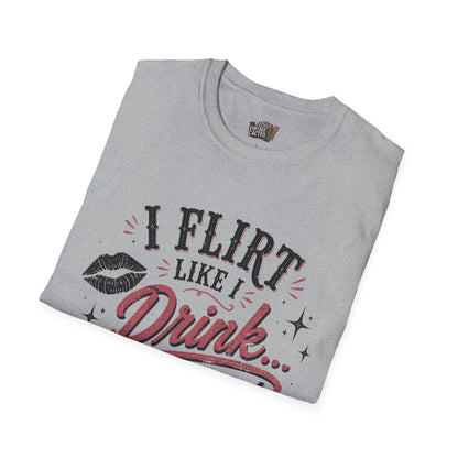 Flirty Leopard “I Flirt Like I Drink…Aggressively” T-Shirt
