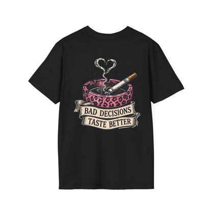 Bad Decisions Taste Better T-Shirt — Vintage Cactus Ashtray Graphic Tee