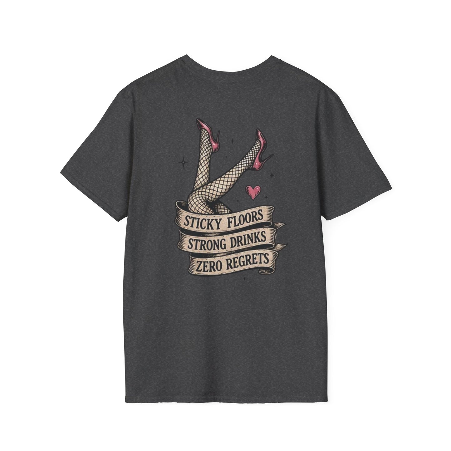 Vintage Cactus T-Shirt — “Sticky Floors, Strong Drinks, Zero Regrets” Retro Pinup Tee