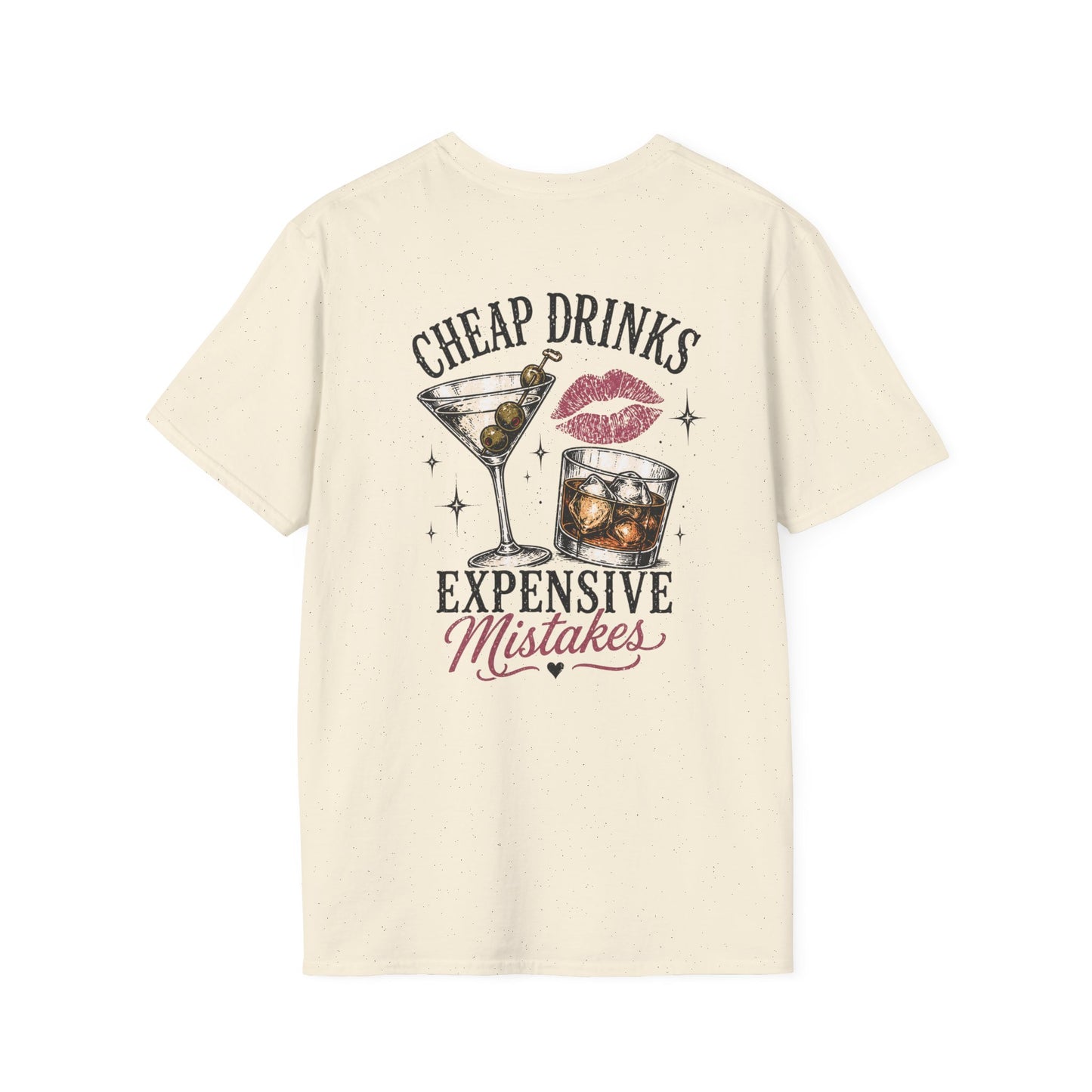 Vintage Cactus "Cheap Drinks, Expensive Mistakes" T-Shirt