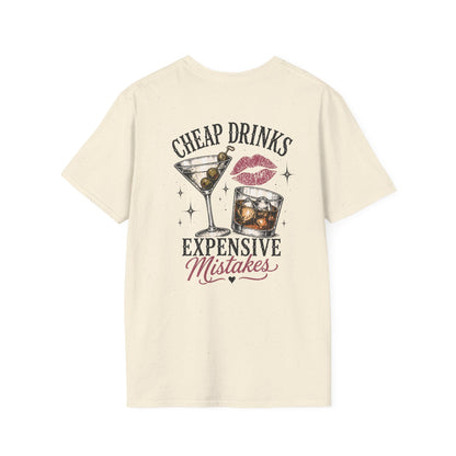 Vintage Cactus "Cheap Drinks, Expensive Mistakes" T-Shirt