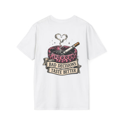 Bad Decisions Taste Better T-Shirt — Vintage Cactus Ashtray Graphic Tee