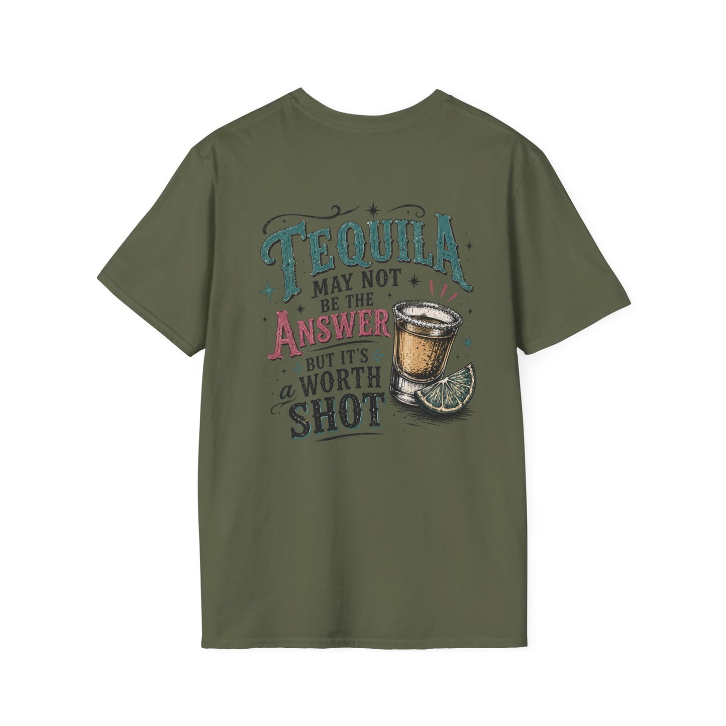 Tequila Worth a Shot T-Shirt — Vintage Cactus Bar Graphic Tee