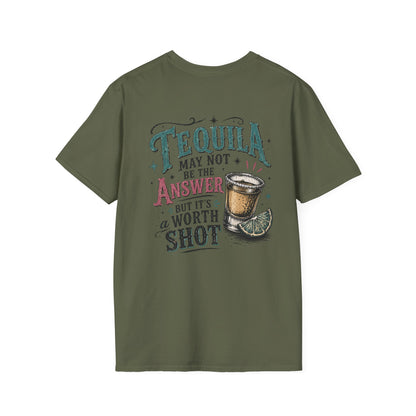 Tequila Worth a Shot T-Shirt — Vintage Cactus Bar Graphic Tee